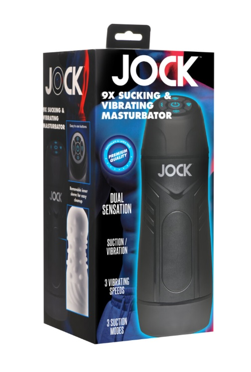 Jock 9X Sucking and Vibrating Masturbator – Multi-Textured Sleeve Default Title > Sex Toys For Men > Masturbators Premium Main image