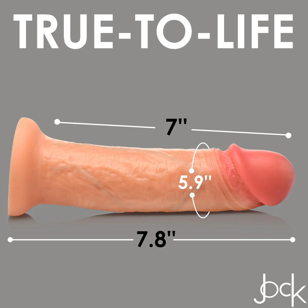 Jock 8 Inch Realistic Skin Silicone Dildo > Dildos > Realistic Dildos