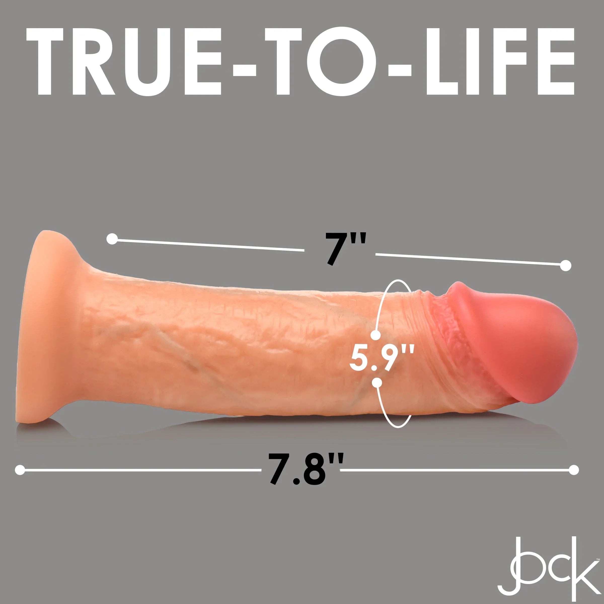 Curve Toys | Jock 8 Real Skin Realistic Skin Silicone Dildo