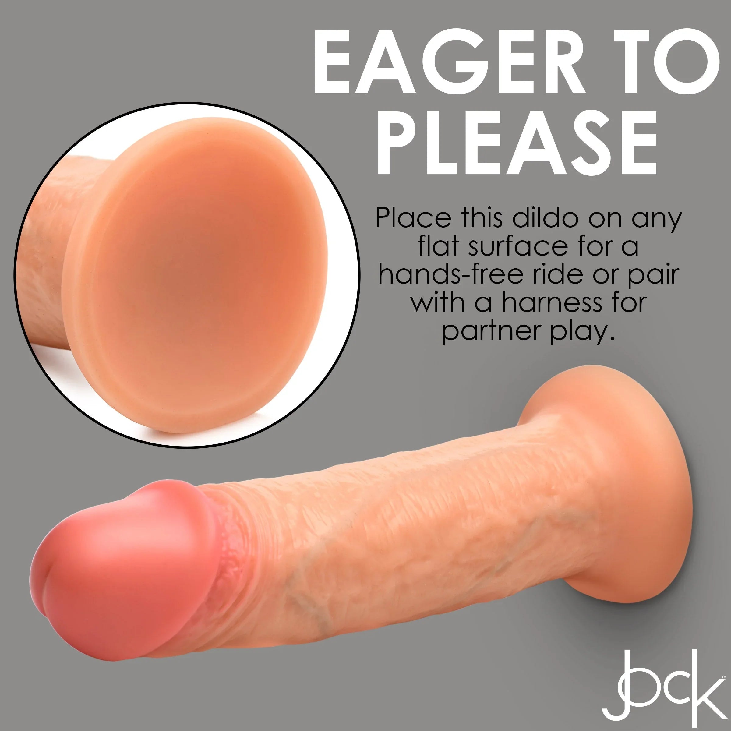 Curve Toys | Jock 8 Real Skin Realistic Skin Silicone Dildo