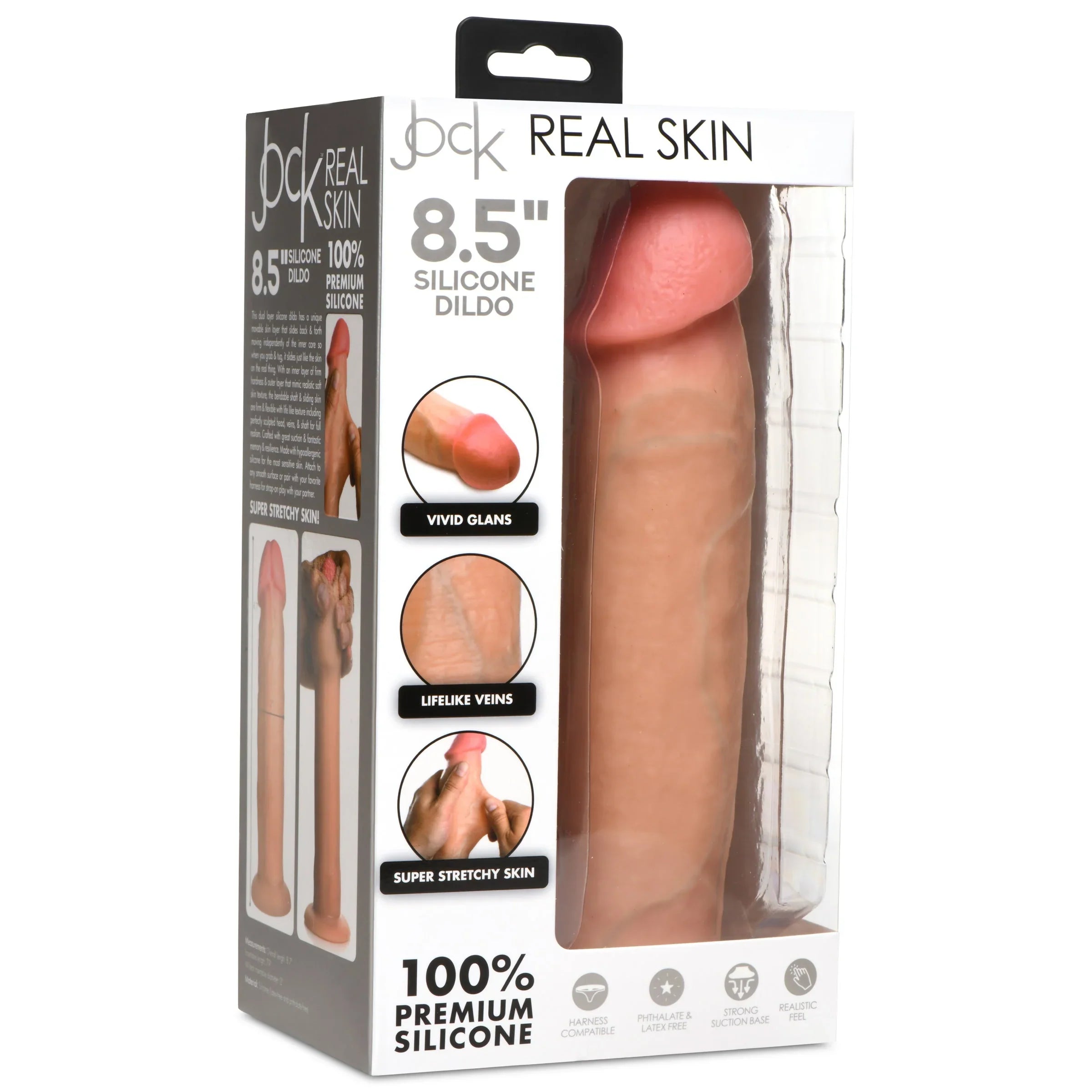 Curve Toys | Jock 8.5 Real Skin Realistic Skin Silicone Dildo