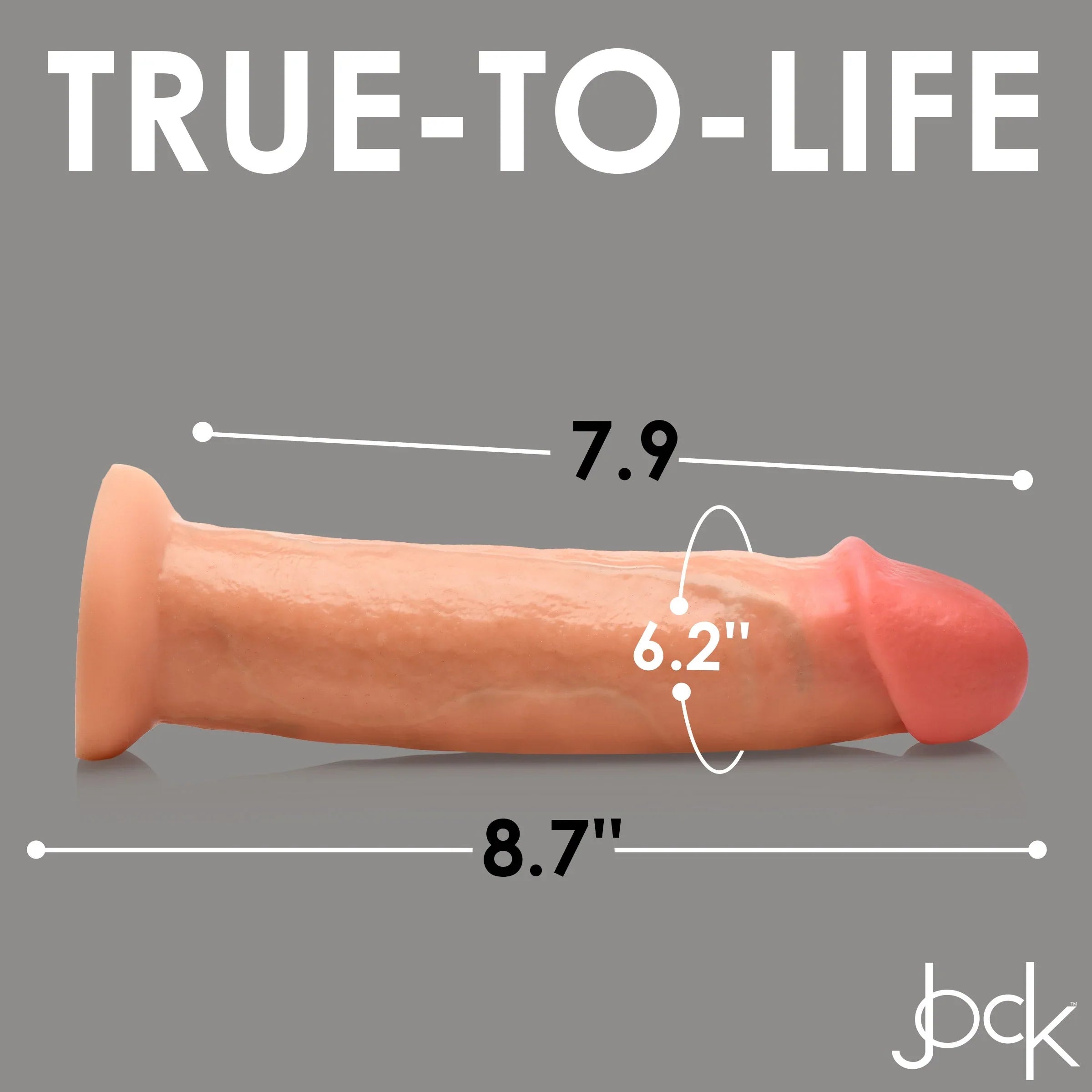 Curve Toys | Jock 8.5 Real Skin Realistic Skin Silicone Dildo