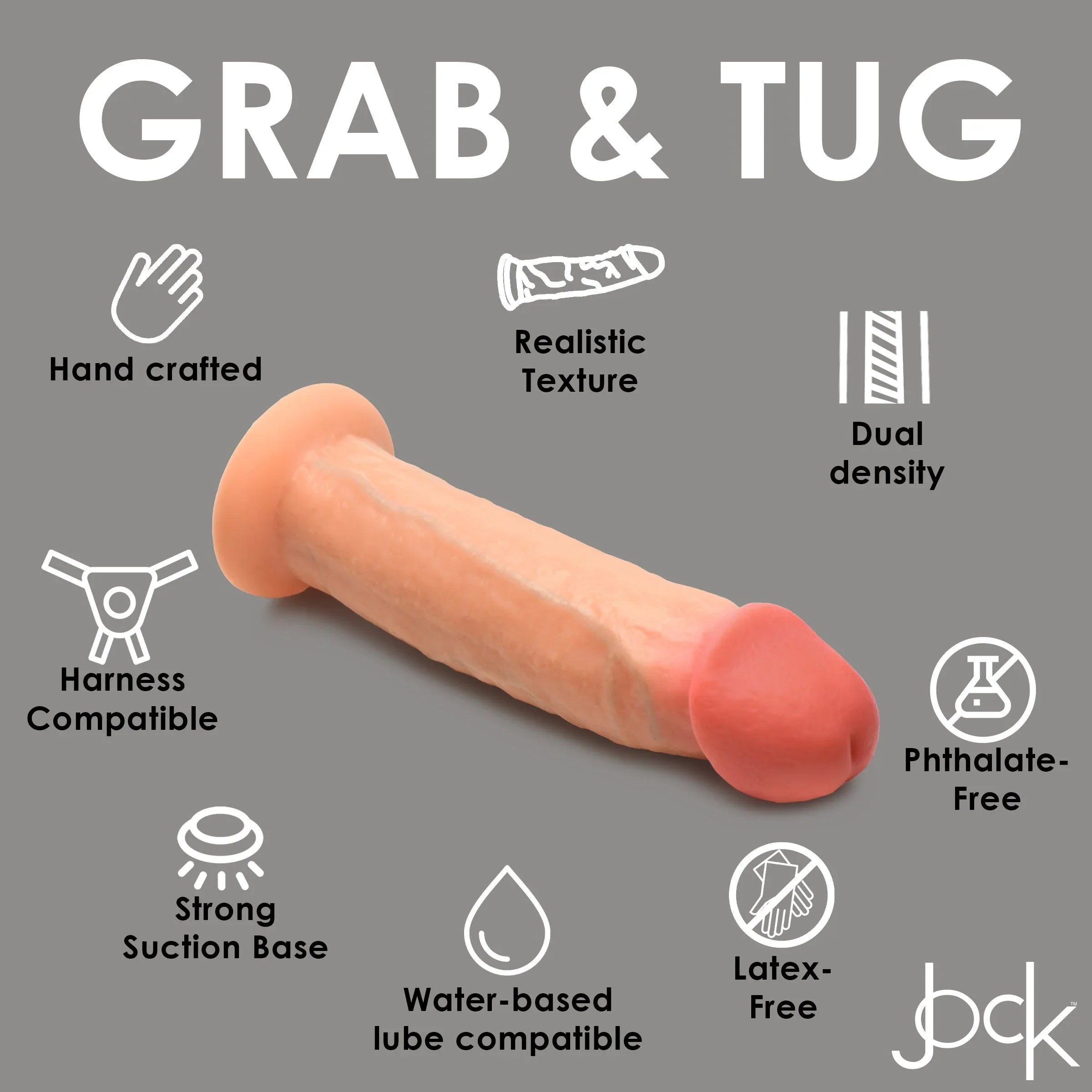 Curve Toys | Jock 8.5 Real Skin Realistic Skin Silicone Dildo