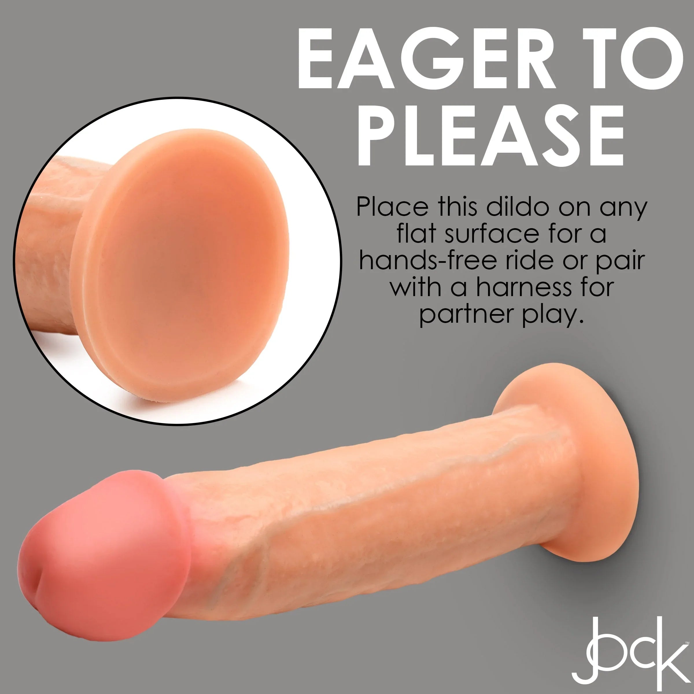 Curve Toys | Jock 8.5 Real Skin Realistic Skin Silicone Dildo