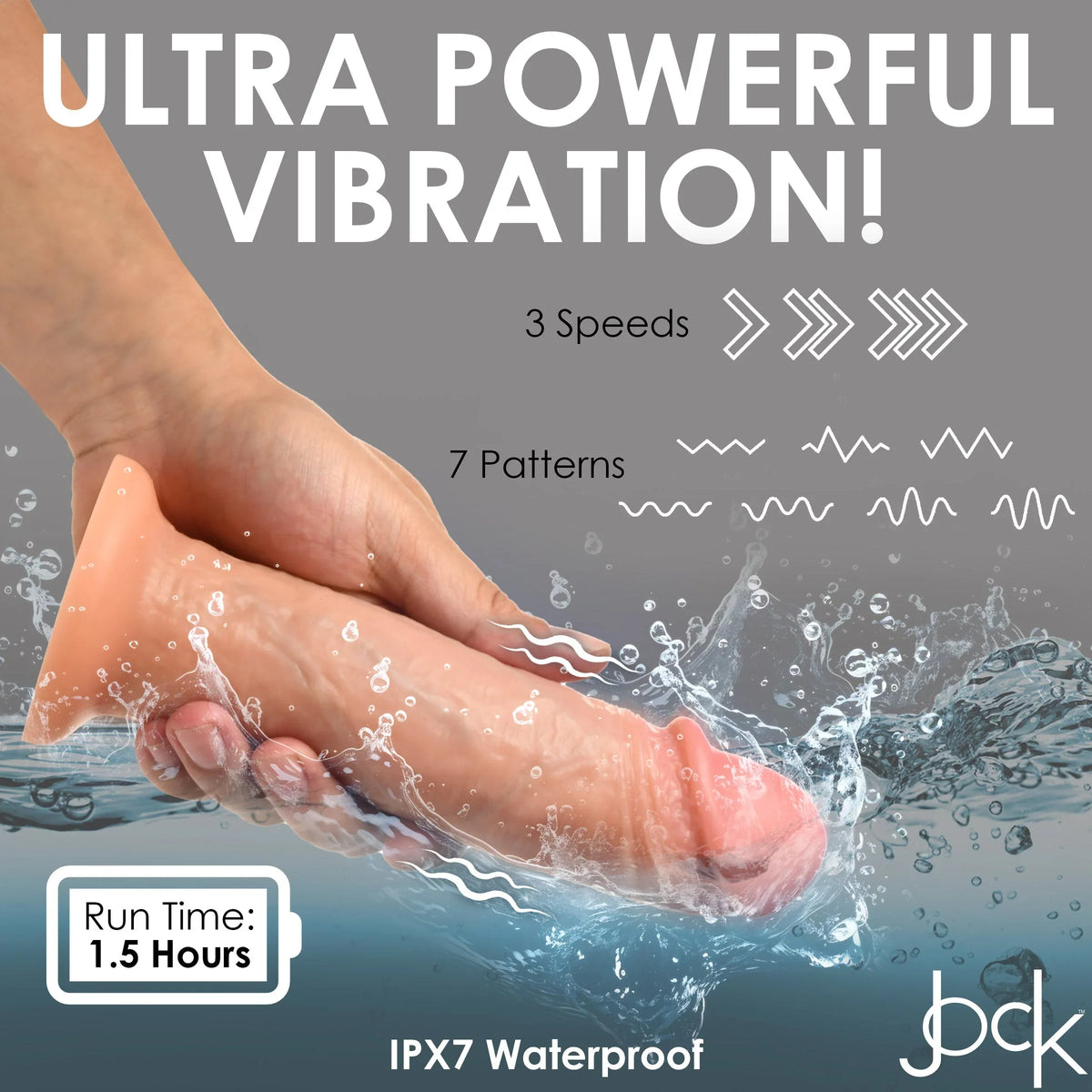 Jock 8 Inch Vibrating Realistic Skin Silicone Dildo > Vibrators > Realistic Vibrators