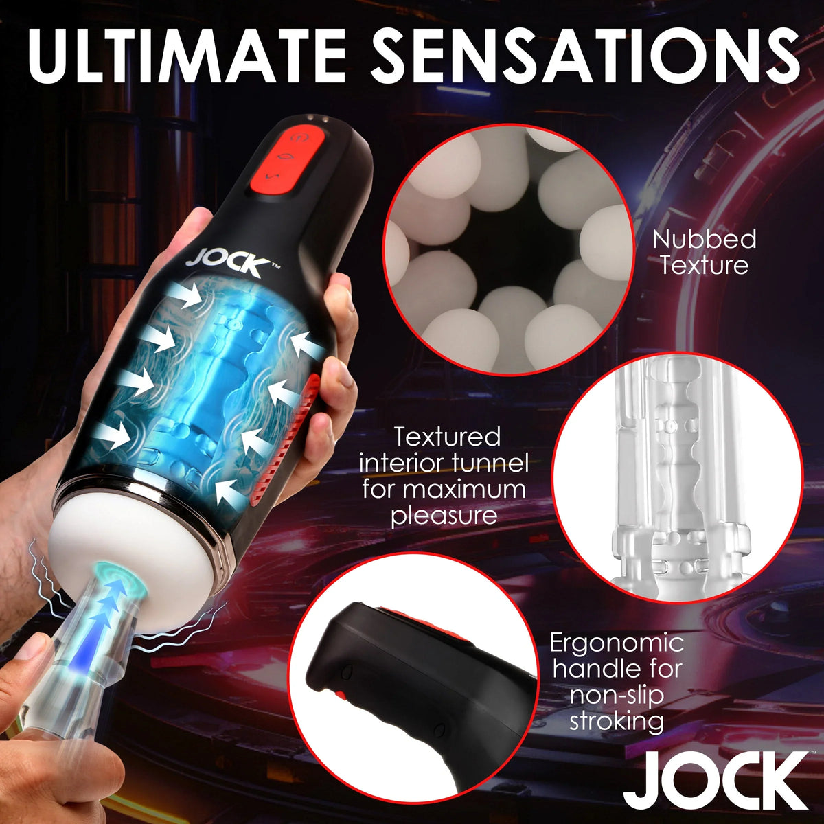 Jock 15X Sucking and Vibrating Masturbator > Sex Toys For Men > Masturbators > Vibrating