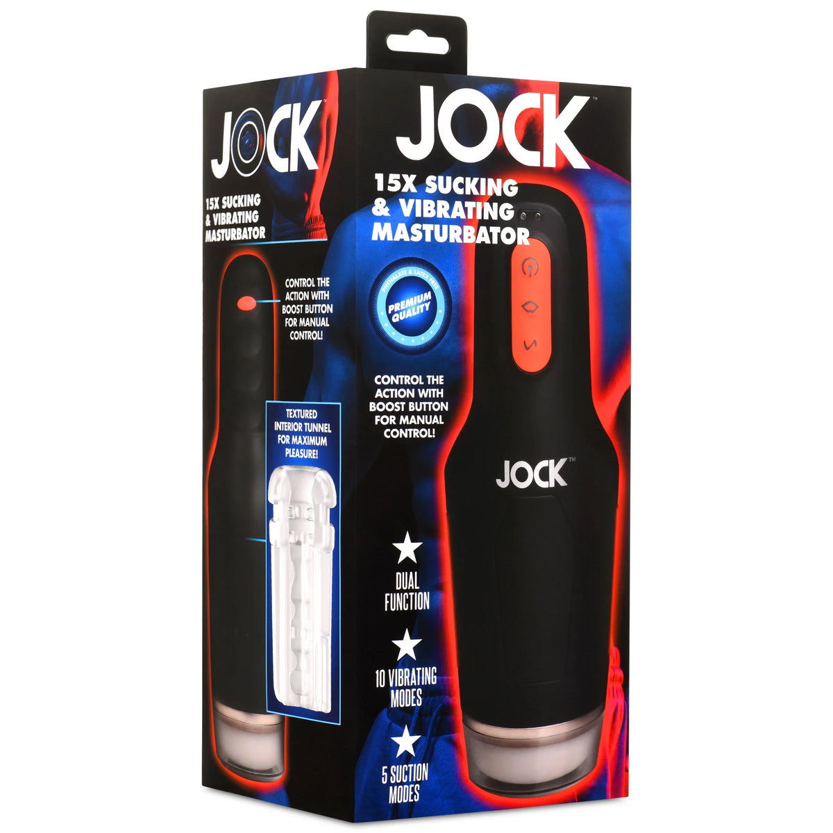 Jock 15X Sucking and Vibrating Masturbator > Sex Toys For Men > Masturbators > Vibrating