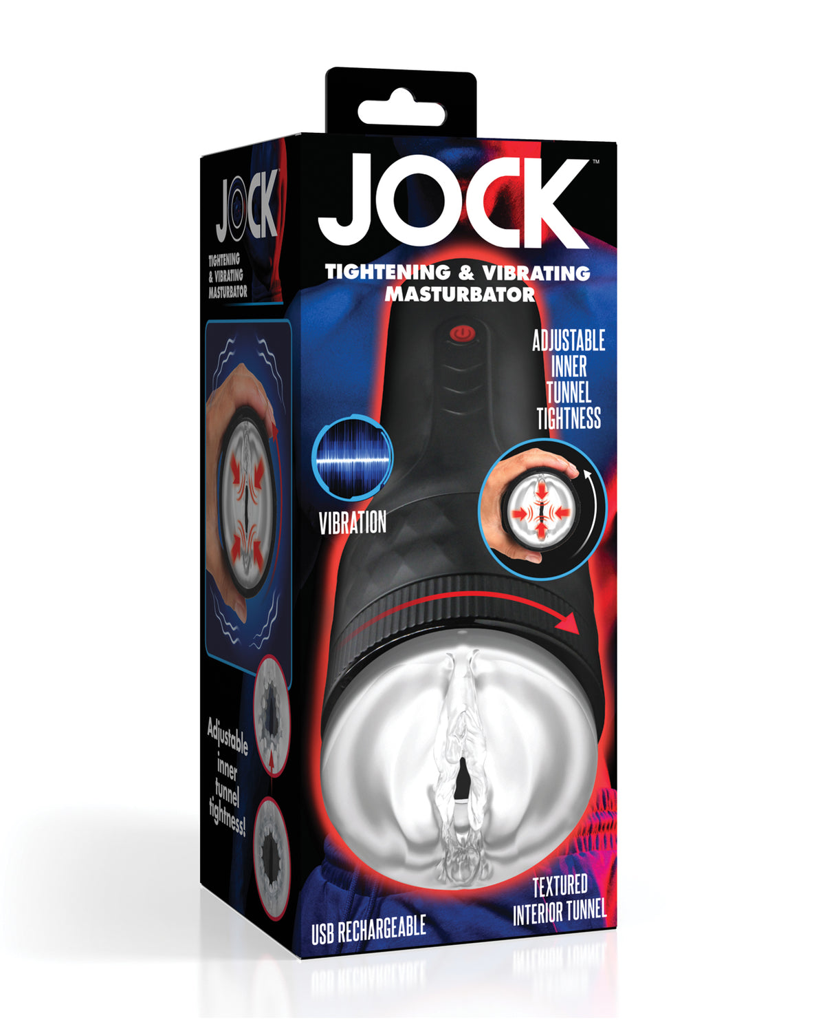 Jock Tightening and Vibrating Masturbator with Adjustable Tunnel Tightness Default Title Strokers - Auto