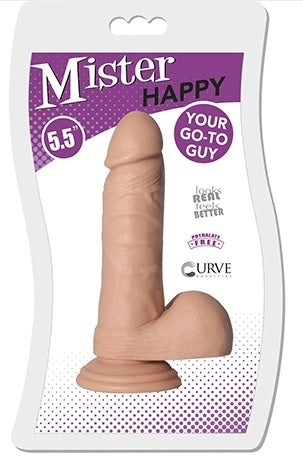 Mister Happy Vanilla 5.5 Inch Insertable Realistic Suction Cup Dildo Default Title Dongs Realistic