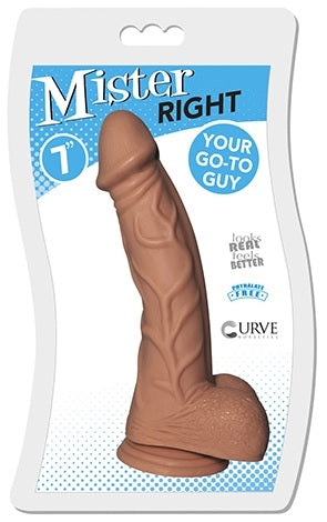 Mister Right Caramel 7 Inch Insertable with Suction Cup Base Default Title Dongs Realistic