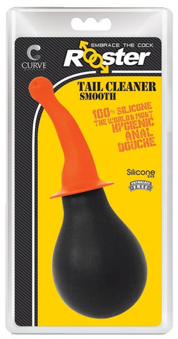 Rooster Tail Cleaner Smooth Orange 8oz Silicone Anal Douche with Flexible Nozzle Default Title Douches