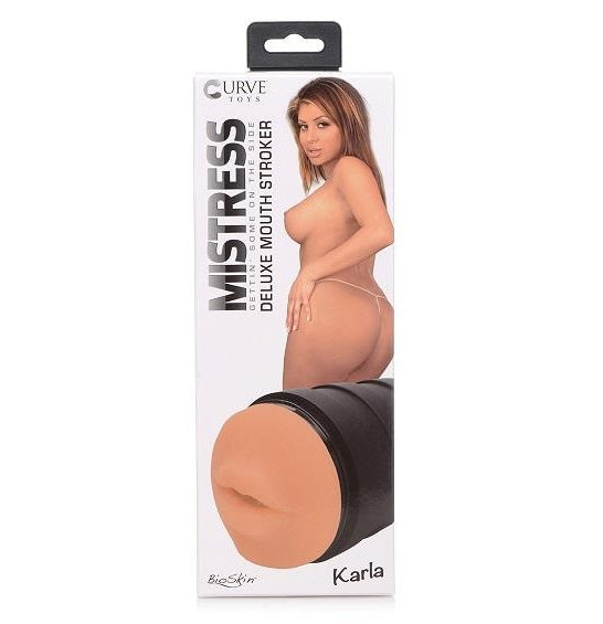 Mistress Karla Deluxe Mouth Stroker With Storage Case and Controlled Suction Option > Sex Toys For Men > Masturbators > Pornstar