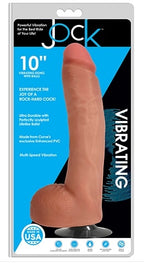 Jock 10 Inch Vibrating Dong With Balls Vanilla Color > Dildos > Large Dildos