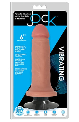 JOCK 6 Inch Vibrating Dong No Balls in Vanilla Color Default Title Dongs Realistic