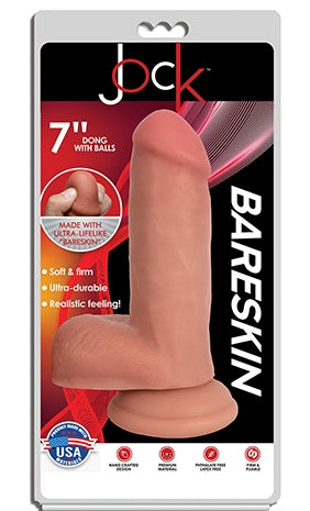 Jock 7 Inch Bareskin Dong with Balls Vanilla Default Title DONGS