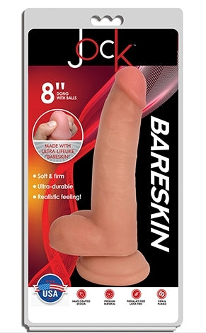 Jock 8 Inch Bareskin Dong with Balls Vanilla Default Title DONGS