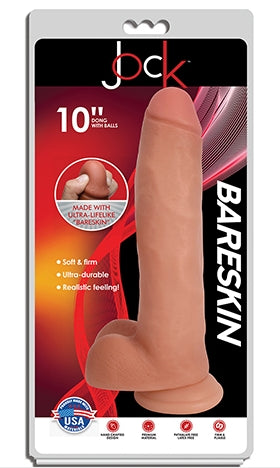 Jock 10 Inch Bareskin Dong with Balls Vanilla Default Title Dongs Realistic