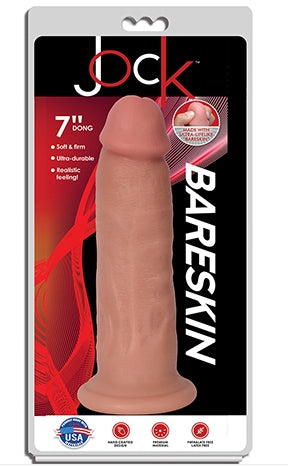 JOCK 7 Inch Bareskin Dong No Balls Vanilla Color Default Title Dongs Realistic