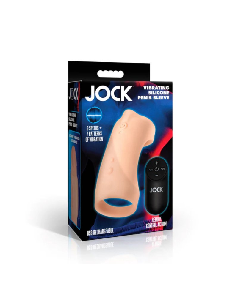 JOCK Vibrating Silicone Penis Sleeve – Vibrating Penis Sleeve Default Title > Sex Toys For Men > Penis Sleeves Main image