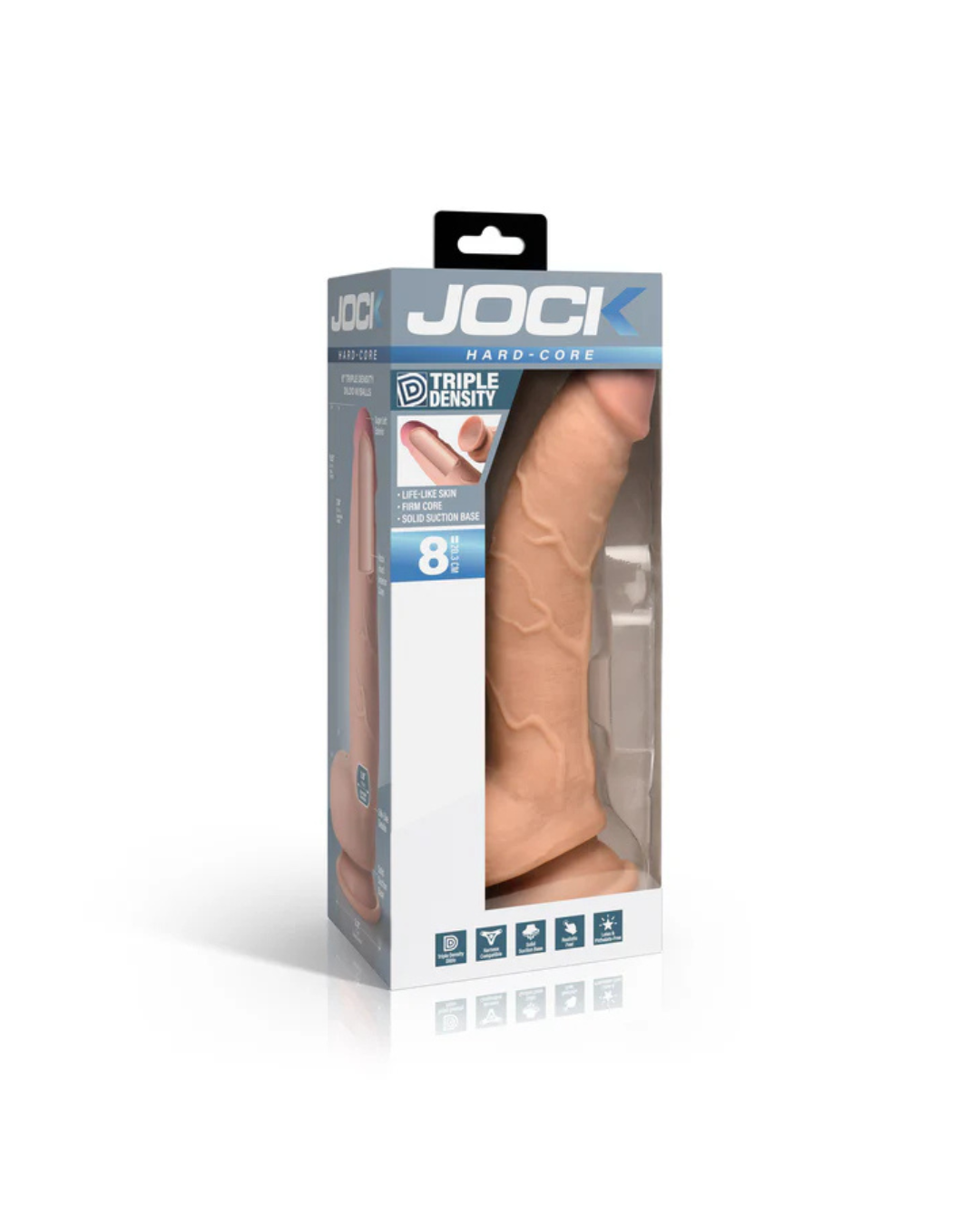 Jock Hard-Core 8 Inch Triple Density Dildo with Balls Default Title Dongs Realistic
