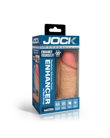 Jock Enhancers 1 Inch Silicone Penis Extension Sleeve Medium Beige Penis Extension & Sleeves