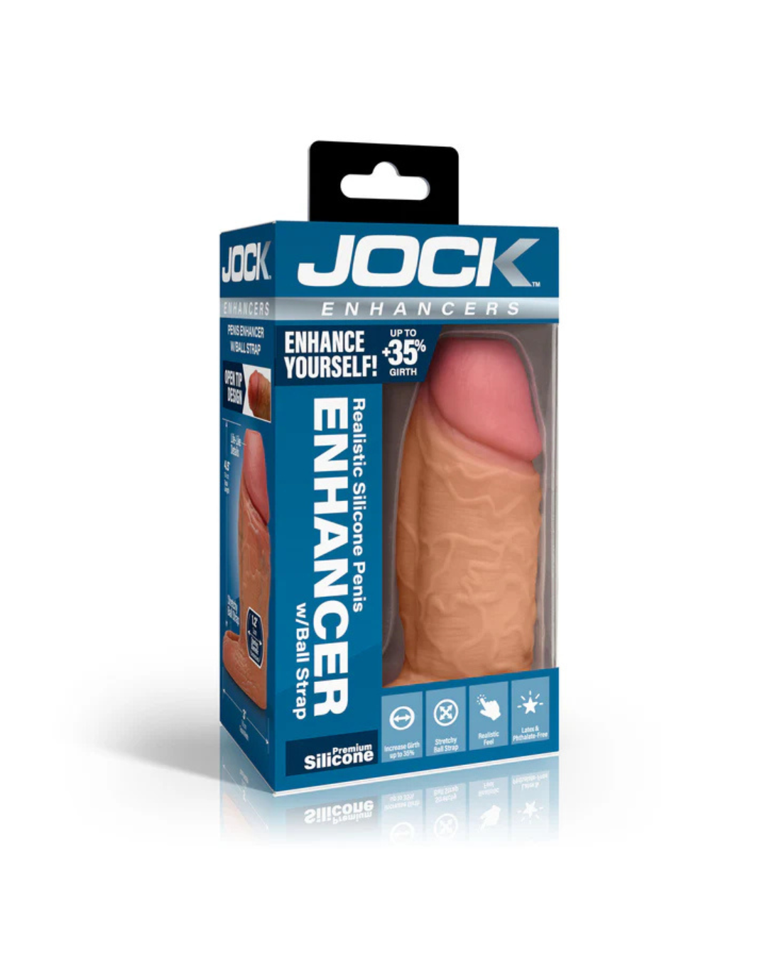 Jock Enhancers 1 Inch Silicone Penis Extension Sleeve Medium > Sex Toys For Men > Penis Sleeves