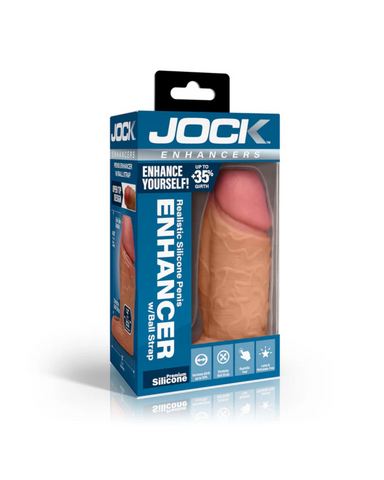 Jock Enhancers 1 Inch Silicone Penis Extension Sleeve Medium Penis Extension & Sleeves