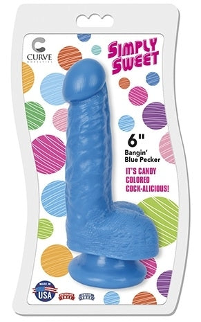 Simply Sweet 6 Inch Bangin Blue Pecker Adult Intimacy Product Default Title DONGS