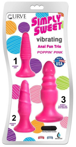 Simply Sweet Pink Anal Plug Trio Set for Beginner Training Default Title > Anal Range > Butt Plug Kits