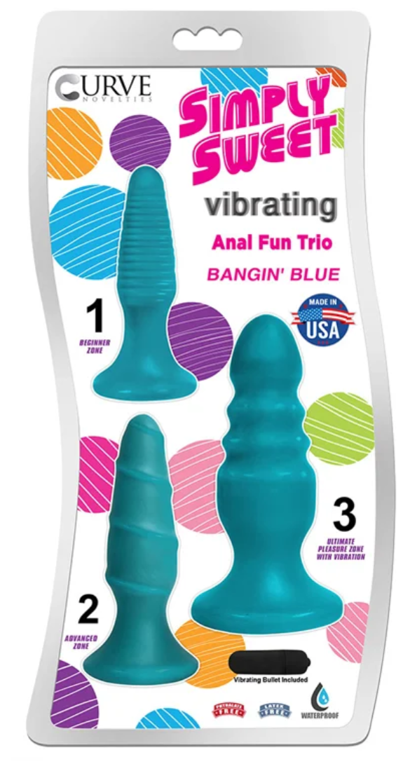 Simply Sweet Teal Anal Plug Trio Beginner Training Kit Set Default Title > Anal Range > Butt Plug Kits