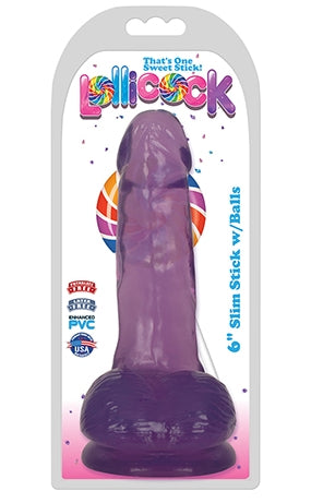Lollicock 6 Inch Slim Stick With Balls Grape Ice Default Title DONGS