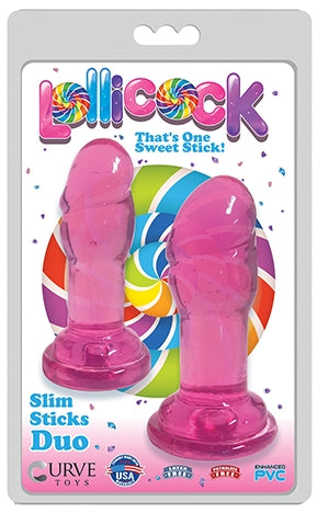 Lollicock Slim Stick Duo Cherry Ice Pink Enhanced PVC Set Default Title DONGS