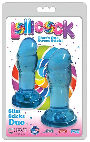 Lollicock Slim Stick Duo Berry Ice Enhanced PVC Blue 2-Pack Default Title DONGS