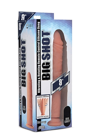 Big Shot 9 Inch Rotating Rechargeable Liquid Silicone Dong Without Balls Default Title DONGS Vibrating