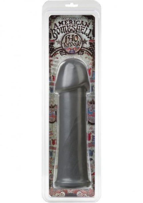 American Bombshell B-10 Torpedo (Gun Metal) – Large Anal Dildo > Anal Range > Oversized Anal Toys