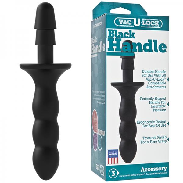 Doc Johnson Vac-U-Lock Black Handle – Ergonomic Handle Accessory for Vac-U-Lock Dildos Secondary image