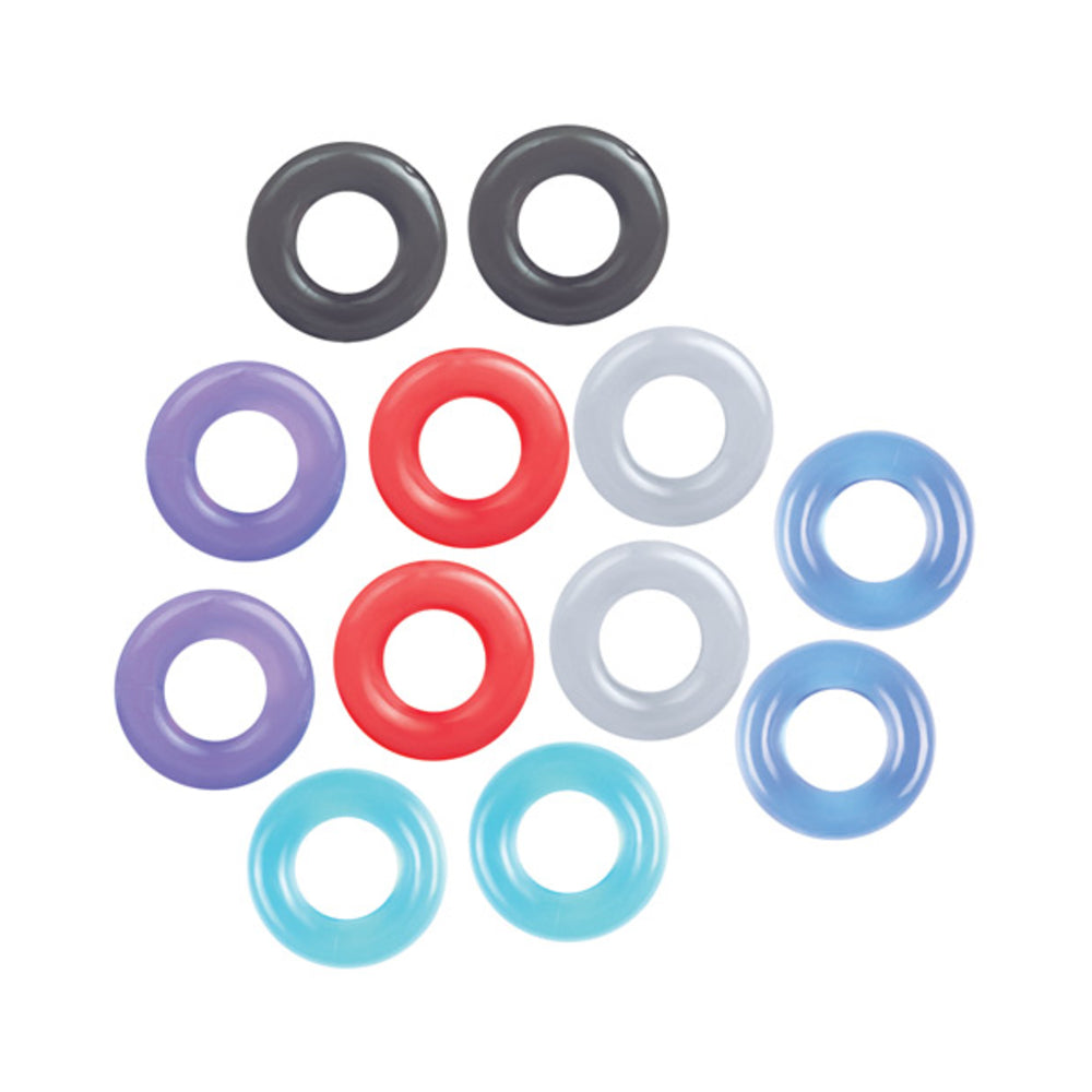 Baller's Dozen Smooth (Assorted) – Stretchy Cock Rings Pack > Cock Ring > Sets