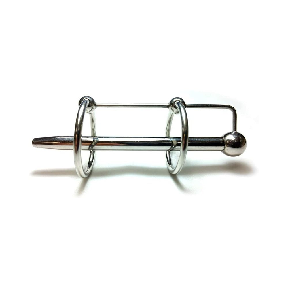 Rouge Stainless Steel Double Ring Sperm Stopper 9cm Length Ring Toy > Sex Toys For Men > Sounding Rods