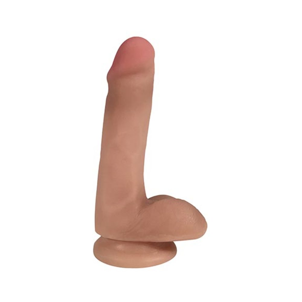 Easy Riders 6 Inch Slim Bioskin Dong With Balls in Caramel > Dildos > Slim Dildos
