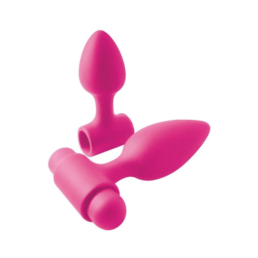 INYA Vibes-O-Spades (Pink) – Water-Resistant Mini Vibrating Butt Plug Set > Anal Range > Butt Plug Kits Main image