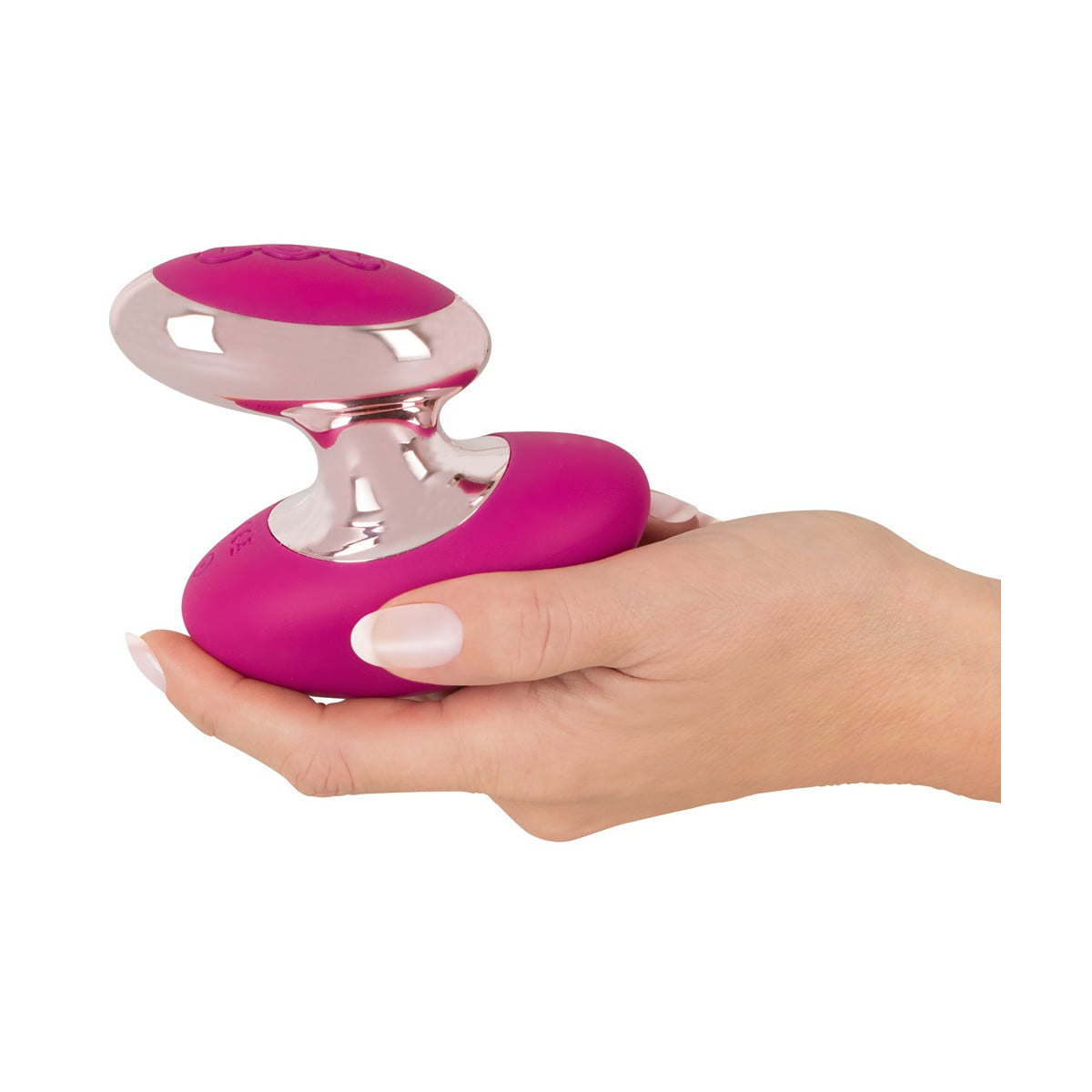 Couples Choice Massager Pink Silicone 9.3 cm x 5.5 cm with 10 Vibration Modes > Sex Toys > Couples Toys