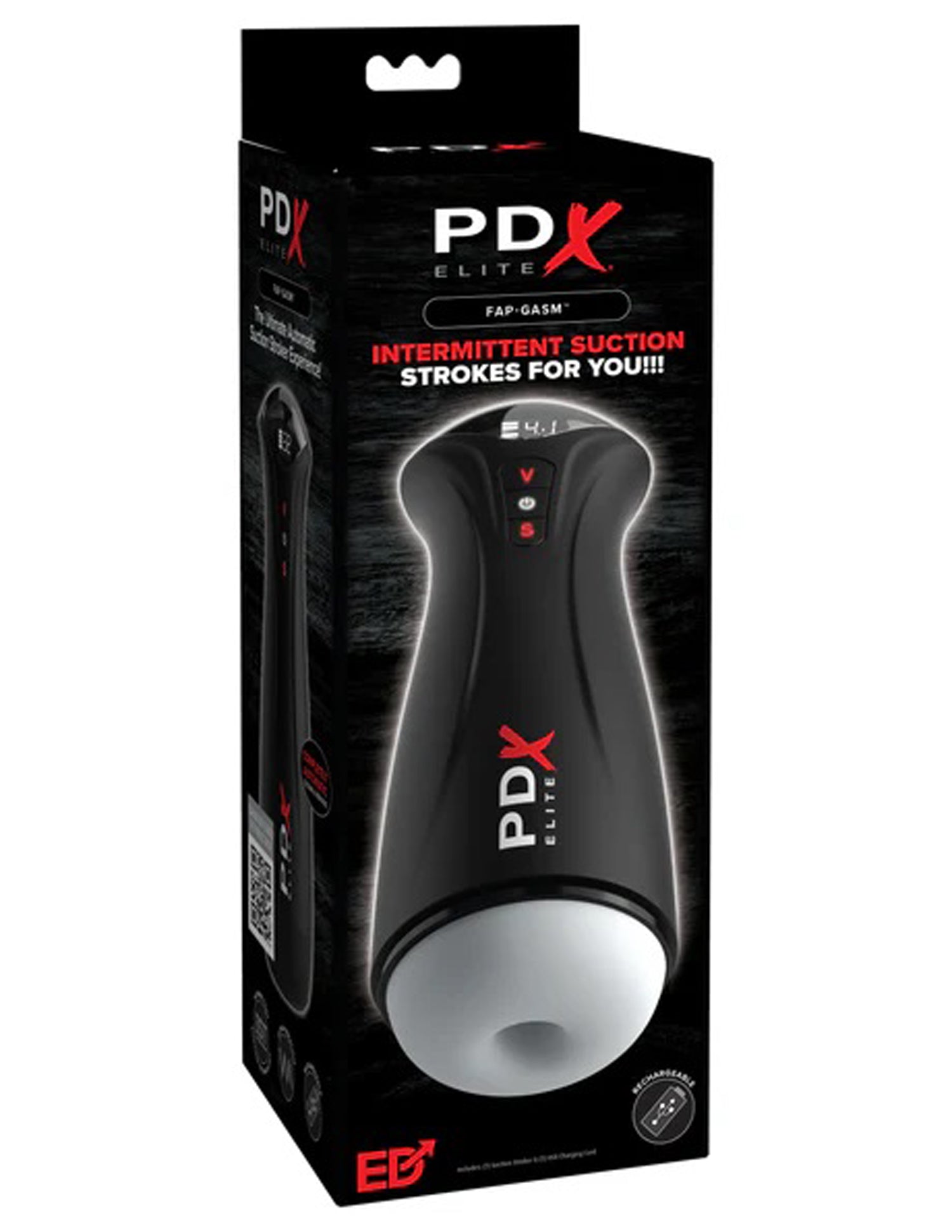 PDX Elite Fuck-Gasm 9.7 Inch Auto Stroker Clear Strokers - Auto