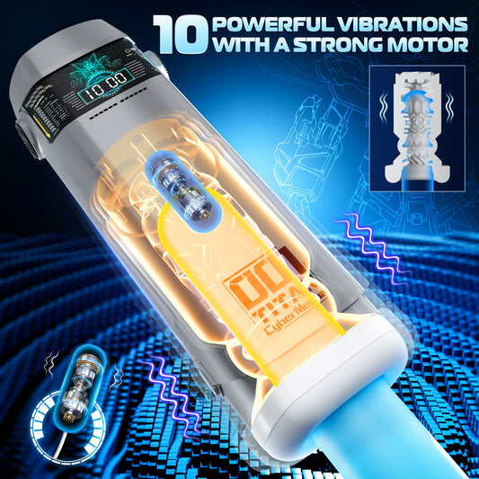 CyberSkin B-Titan - Thrusting & Vibrating Auto Masturbator with Heater