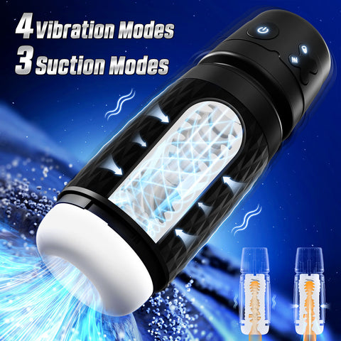 Cyberskin B-Warrior Sucking and Vibrating Auto Masturbator Strokers - Auto