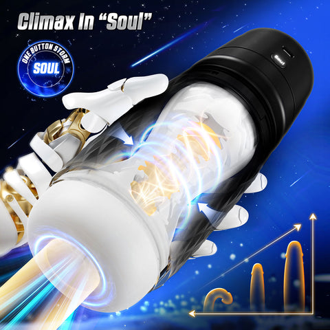 Cyberskin B-Warrior Sucking and Vibrating Auto Masturbator Strokers - Auto