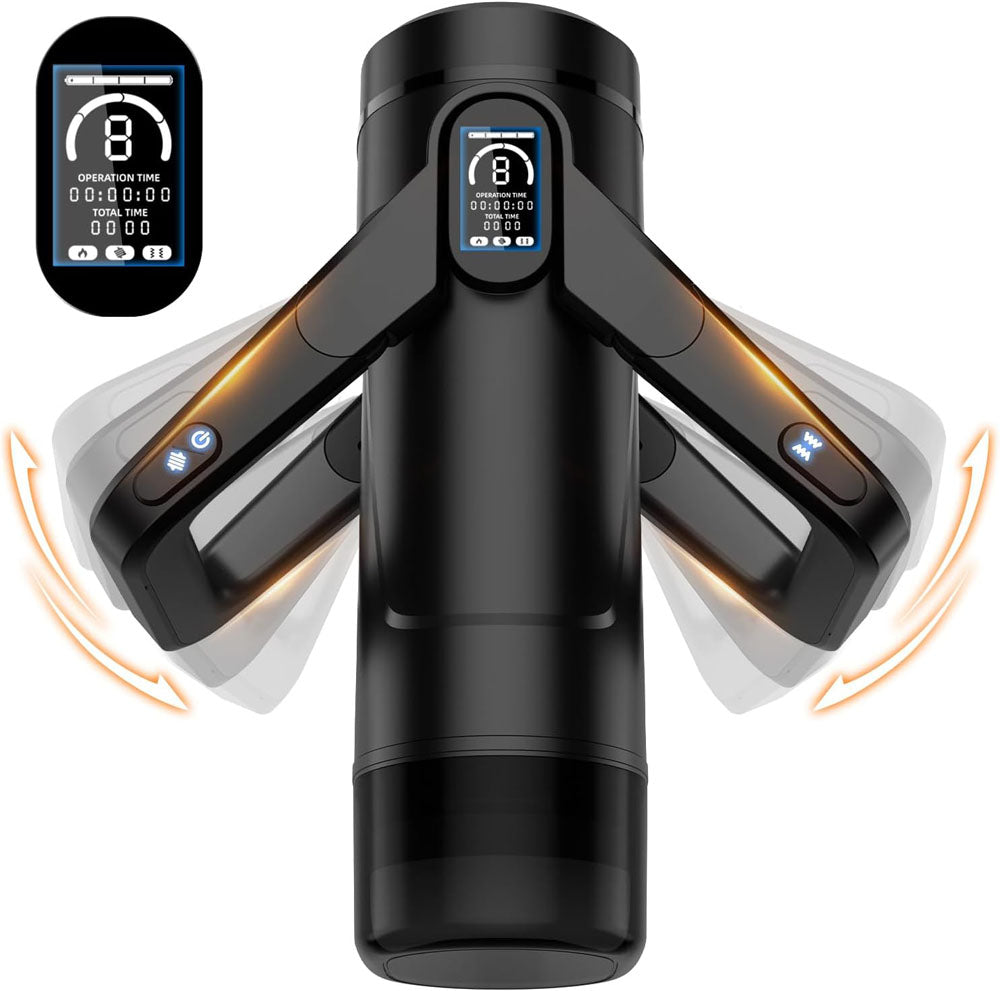CyberSkin The Wing 29cm Thrusting Auto Masturbator with Heater Black > Sex Toys For Men > Masturbators Premium