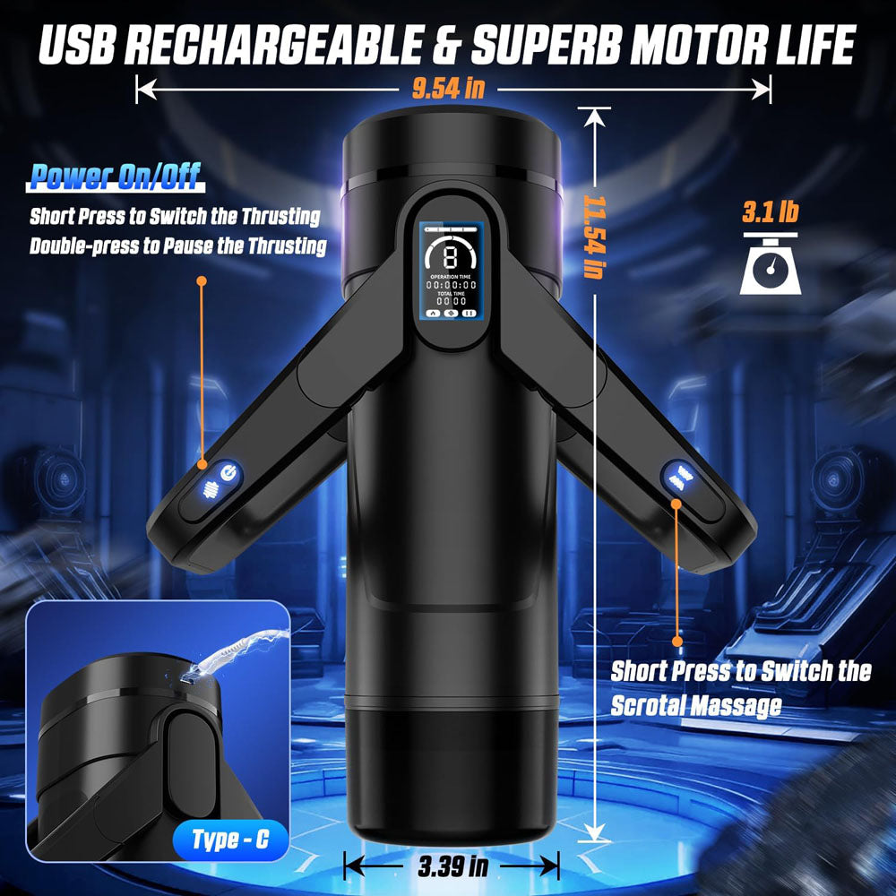 CyberSkin The Wing 29cm Thrusting Auto Masturbator with Heater > Sex Toys For Men > Masturbators Premium