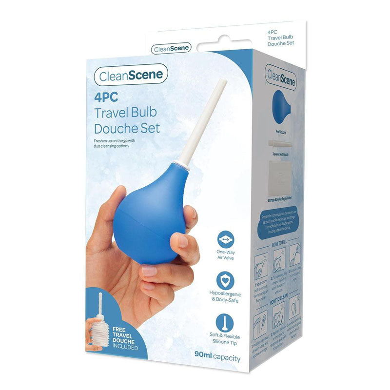 CleanScene Travel Bulb Douche Set (90ml and 150 ml) – Compact Silicone Douche Kit Secondary image