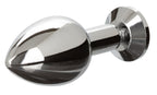 Star Fucker Mini Plug Black Silicone Dual Enhancer with Metal Probe and Sparkling Gem Base > Anal Range > Prostate Plugs
