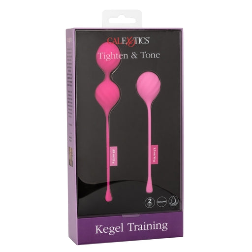 Cal Exotics Kegel Training 2-Piece Set Pink Silicone Weights 25g and 45g for Pelvic Floor Strengthening > Sex Toys For Ladies > Kegel Exercise Main image